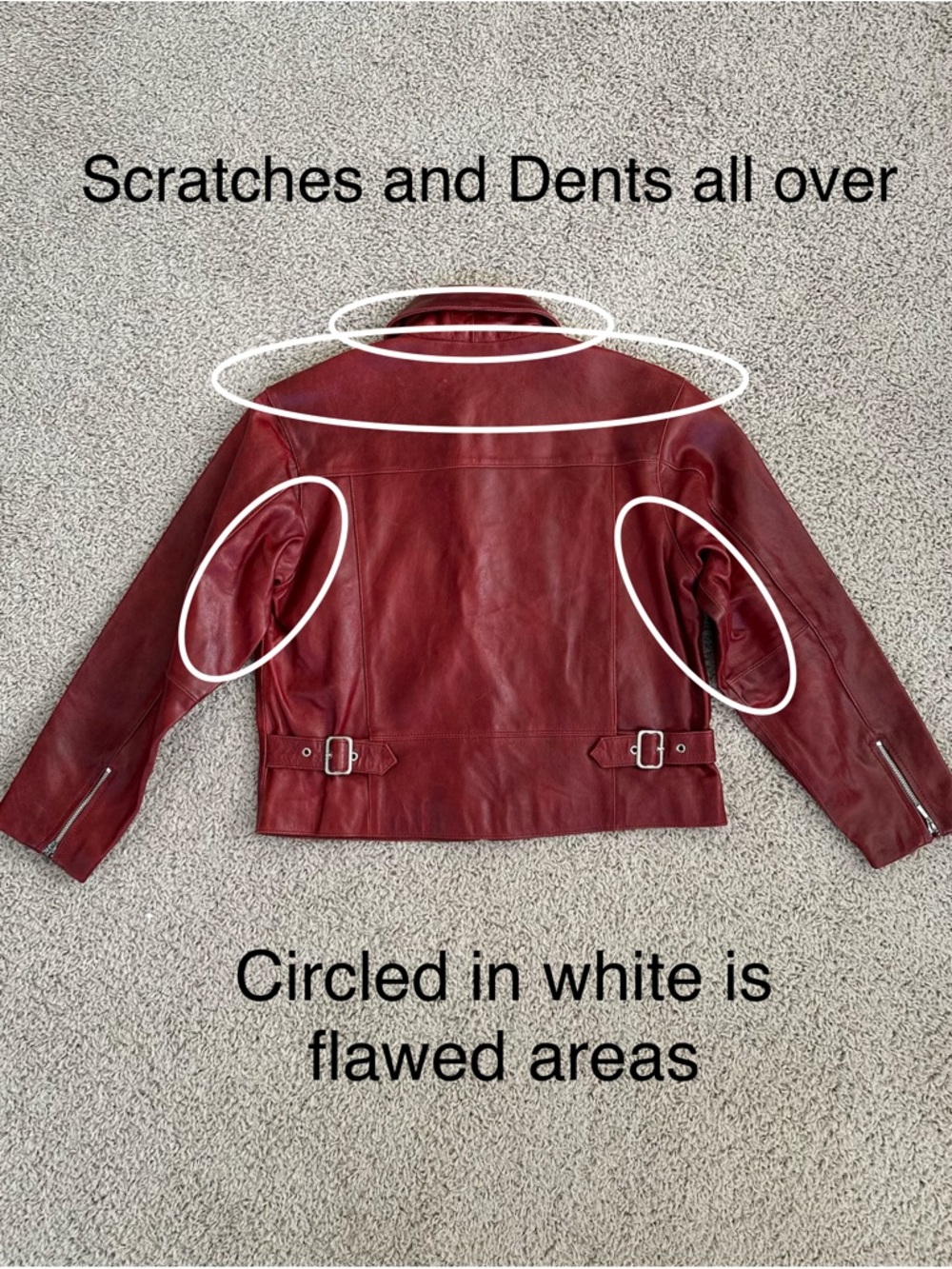 Vintage 2000’s GAP Red Leather Zip-Up Jacket - Picture 15 of 15